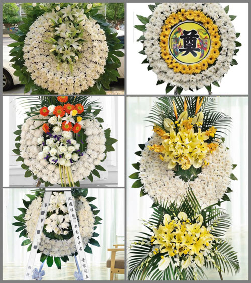 四川成都蒲江县鹤山镇梨山村花圈速递